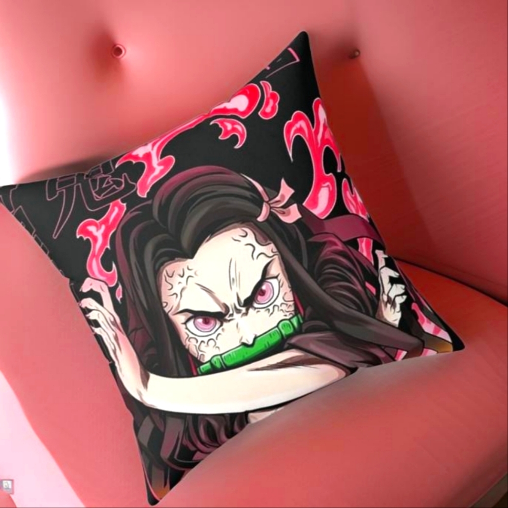 Nezuko Demon Slayers Otaku Anime Throw Couch  Pillow
